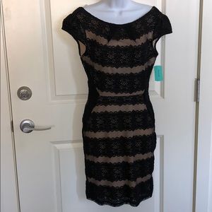 Black laced starchy dress